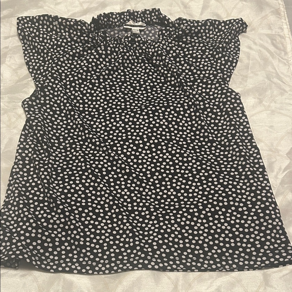 Jules & Leopold Black and White Dot Blouse